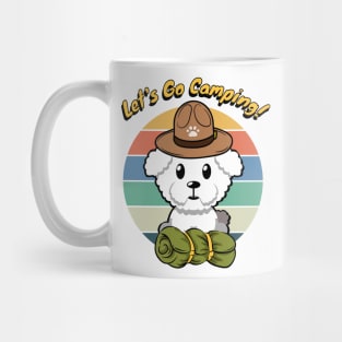 Cute Furry dog wants to go camping Mug